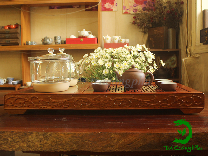 Combo bàn trà mai hoa Mẫu Đơn - MHBATS647